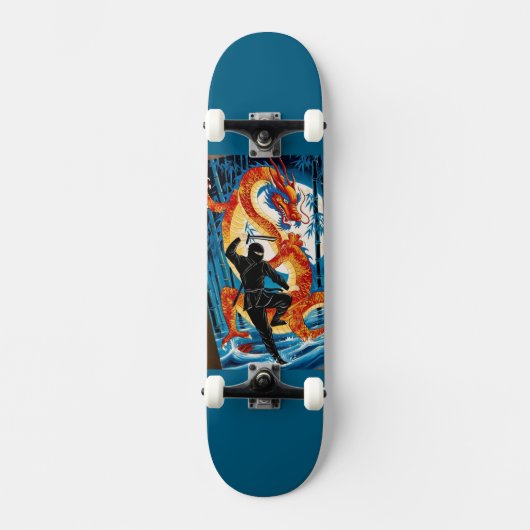 Ninja des Drachen Skateboard (Vorderseite)