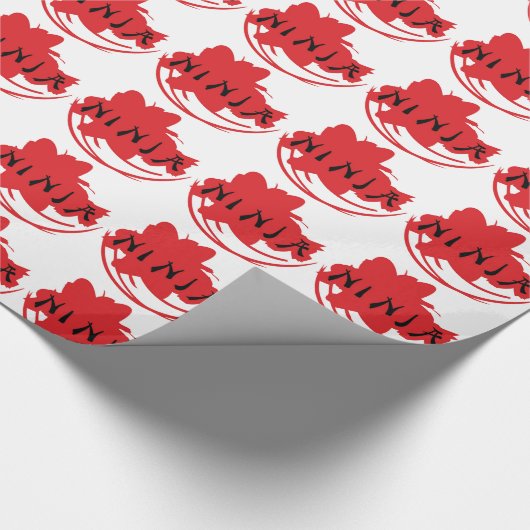 Ninja Design Wrapping Paper Geschenkpapier (Ecke)