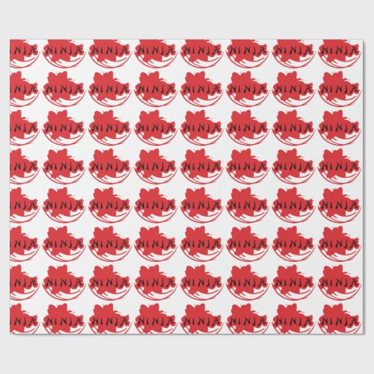 Ninja Design Wrapping Paper Geschenkpapier (Flach)