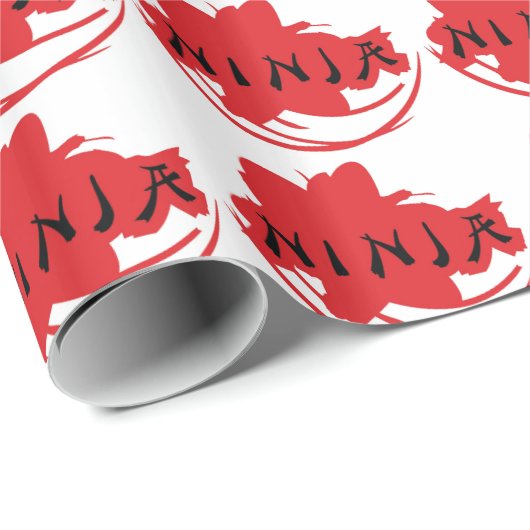 Ninja Design Wrapping Paper Geschenkpapier (Rolleneckpunkt)