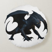 Ninja-Drache Rundes Kissen (Rückseite)