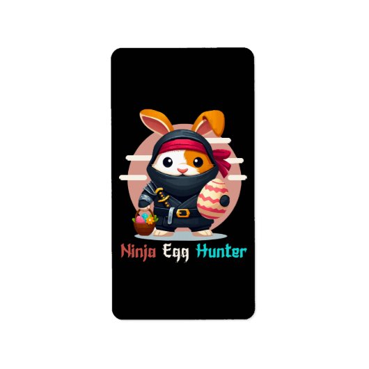 Ninja Egg Hunter Adressaufkleber (Vorne)