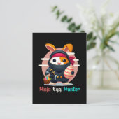 Ninja Egg Hunter Feiertagspostkarte (Stehend Vorderseite)