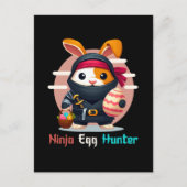 Ninja Egg Hunter Feiertagspostkarte (Vorderseite)
