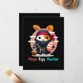 Ninja Egg Hunter Mitteilungskarte (Vorderseite/Rückseite Beispiel)