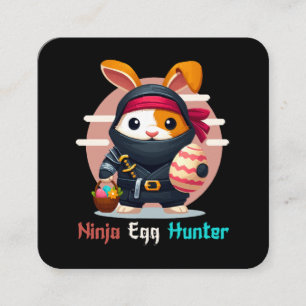 Ninja Egg Hunter Quadratische Visitenkarte