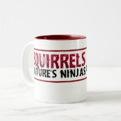 Ninja Eichhörnchen-Tasse Zweifarbige Tasse (Vorderseite Links)