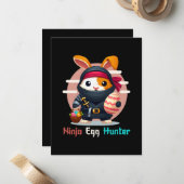 Ninja-Eier-Jäger Mitteilungskarte (Vorderseite/Rückseite Beispiel)
