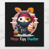 Ninja-Eier-Jäger Weinetikett (Einzelnes Label)