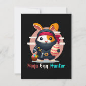 Ninja-Eierjäger Feiertagskarte (Vorderseite)