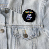 Ninja-Einhorn-Karate-Einhorn-Kickboxen-Militärisch Button (Beispiel)