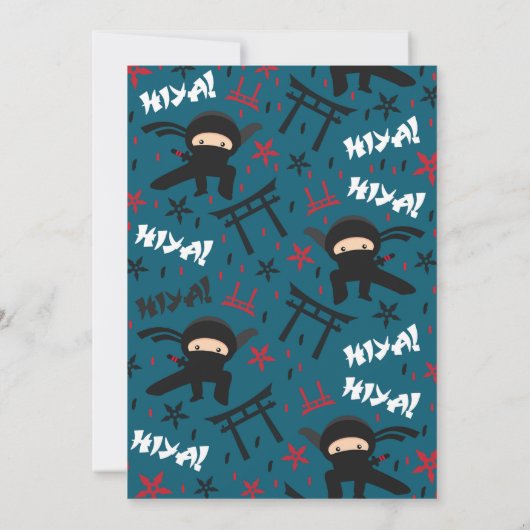 Ninja Einladung (Rückseite)