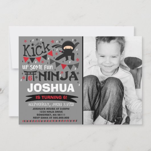 Ninja Einladung (Vorderseite)