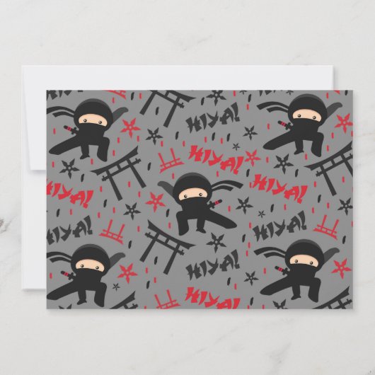 Ninja Einladung (Rückseite)