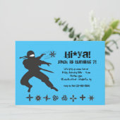 Ninja-Einladung Einladung (Stehend Vorderseite)