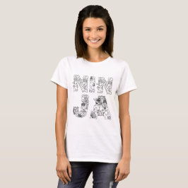 Ninja einzigartiger dekorativer Text T-Shirt