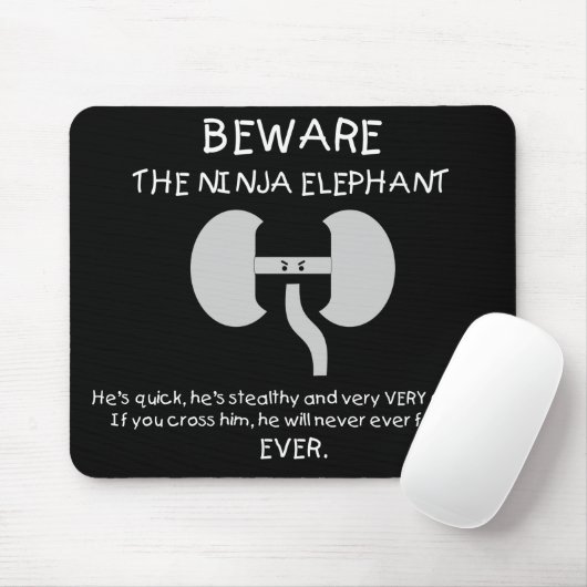 Ninja Elefant! Mousepad (Mit Mouse)