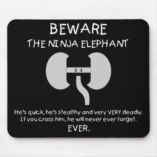 Ninja Elefant! Mousepad (Vorne)