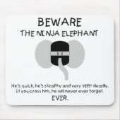 Ninja Elefant! Mousepad (Vorne)