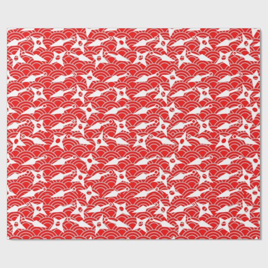 Ninja Elegance Wrapping Paper Geschenkpapier (Flach)