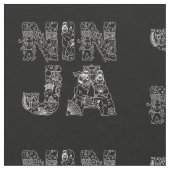 Ninja Elegante Text Art Stoff (Nahaufnahme)