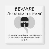 Ninja Elephant Magnet (Vorne)