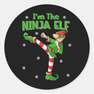 Ninja Elf Karate Taekwondo Martial Arts Mixed Mart Runder Aufkleber