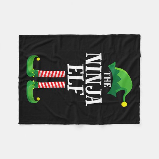 Ninja Elf Matching Family Group Weihnachts-Party P Fleecedecke (Vorderseite (Horizontal))