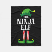 Ninja Elf Matching Family Group Weihnachts-Party P Fleecedecke (Vorderseite)