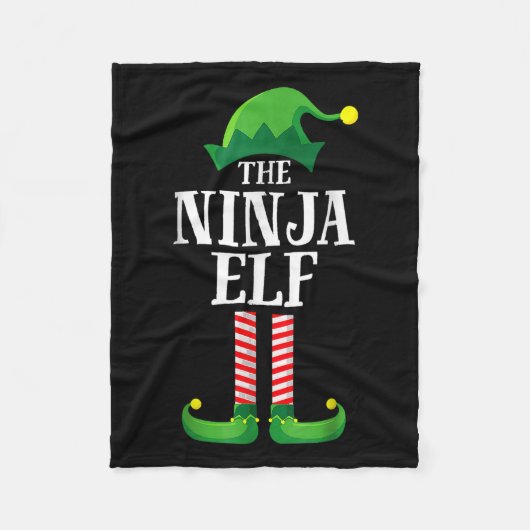 Ninja Elf Matching Family Group Weihnachts-Party P Fleecedecke (Vorderseite)