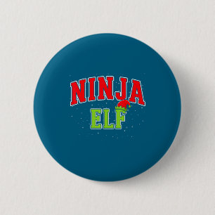 Ninja-Elf-Weihnachten-Familie-Matching-Gruppe-Xmas Button