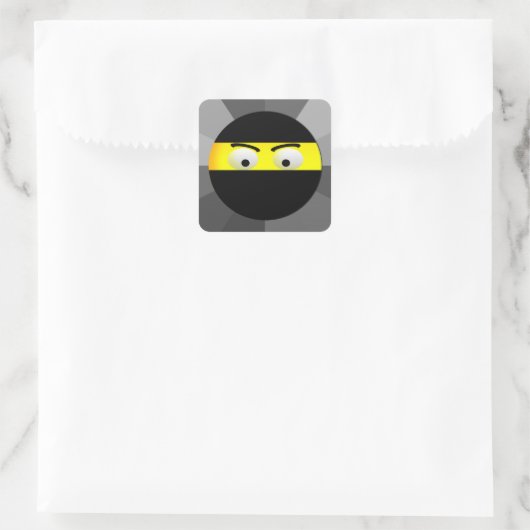 Ninja Emoji Square Stickers (Tasche)
