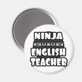 Ninja Englischlehrerin Magnet (Vorderseite/Rückseite)