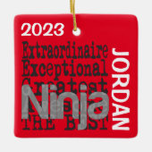Ninja Extraordinaire CUSTOM Keramikornament (Vorderseite)