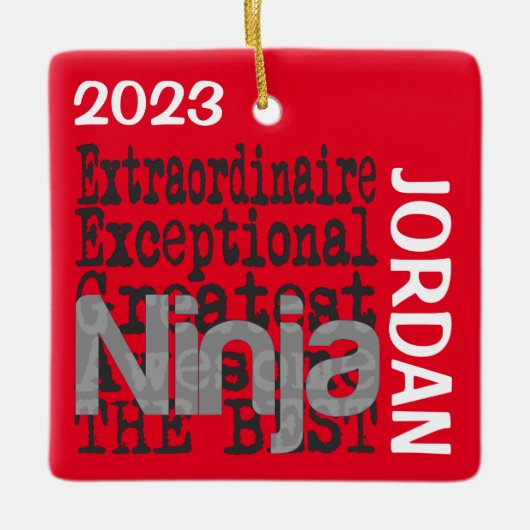 Ninja Extraordinaire CUSTOM Keramikornament (Vorderseite)