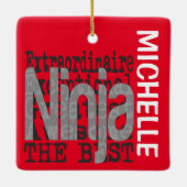 Ninja Extraordinaire CUSTOM Keramikornament (Rückseite)