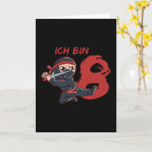 Ninja Fighter I Be 8 Years Karte (Gelbe Blume)