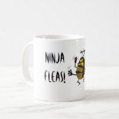 Ninja Flöhe Kaffeetasse (Vorderseite Links)