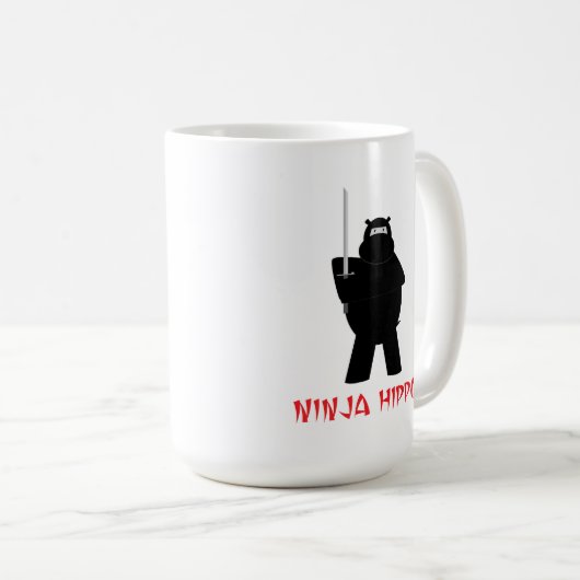Ninja Flusspferd-Kaffee-Tasse Kaffeetasse (VorderseiteRechts)