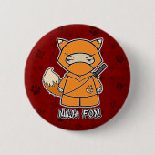 Ninja Fox! Im roten Knopf Button (Vorderseite)