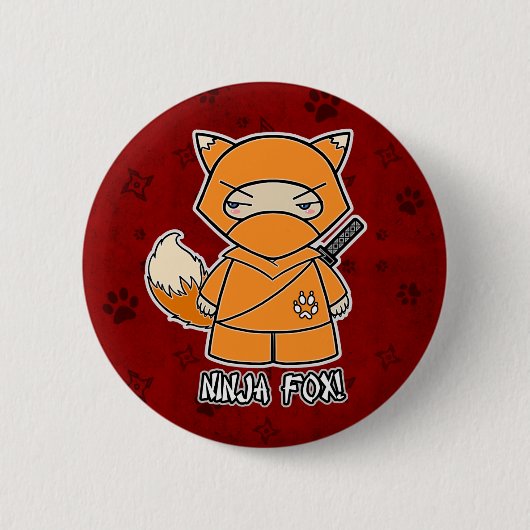 Ninja Fox! Im roten Knopf Button (Vorderseite)