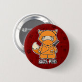 Ninja Fox! Im roten Knopf Button (Vorne & Hinten)
