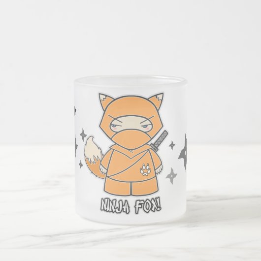 Ninja Fox! Mit Shurikens Tasse (Mittel)