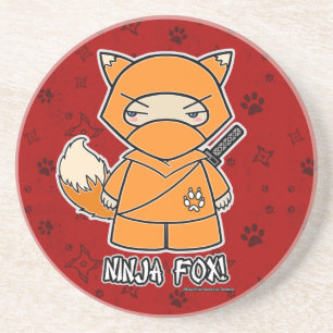 Ninja Fox! Ninjadorables Rot-Untersetzer Sandstein Untersetzer