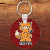 Ninja Fox! Roter Schlüsselanhänger (Vorderseite)