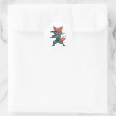 Ninja Fox Sticker – Süßer Fuchs Vinyl-Aufkleber (Tasche)