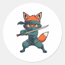 Ninja Fox Sticker – Süßer Fuchs Vinyl-Aufkleber