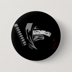 Ninja Frau Kunoichi Button