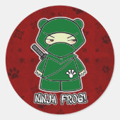 Ninja Frog! Rote Aufkleber (Vorderseite)