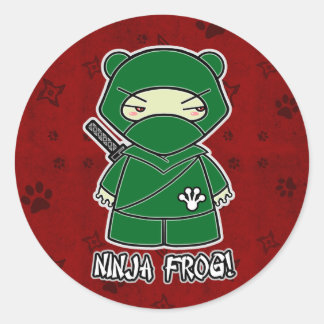 Ninja Frog! Rote Aufkleber